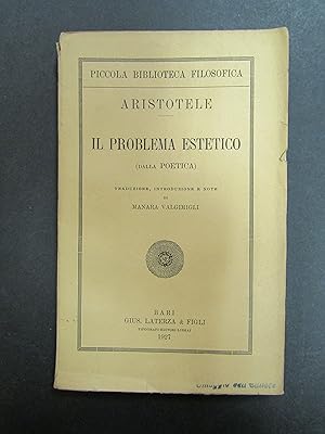 Imagen del vendedor de Aristotele. Il problema estetico (dalla Poetica). Laterza. 1927 a la venta por Amarcord libri