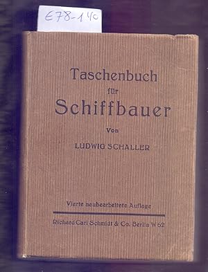 Seller image for TASCHENBUCH FUR SCHIFFBAUER, BOOTBAUER, SCHIFFZIMMERER AND SEGELMACHER for sale by Libreria 7 Soles