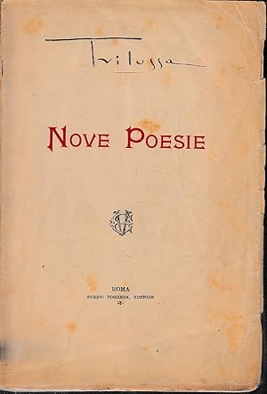 Bild des Verkufers fr Nove poesie zum Verkauf von Laboratorio del libro
