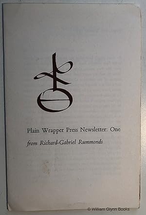 Plain Wrapper Press Newsletter: One