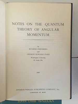 Seller image for Notes on the Quantum Theory of Angular Momentum for sale by Libreria Anticuaria Camino de Santiago