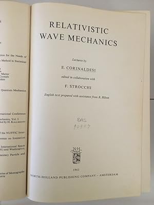 Immagine del venditore per Relativistic Wave Mechanics. venduto da Libreria Anticuaria Camino de Santiago
