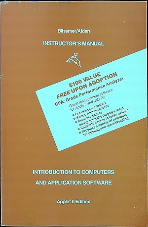 Immagine del venditore per Introduction to computers and application software. Instructor's manual. Apple II Edition venduto da Wonder Book