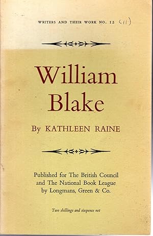 Imagen del vendedor de William Blake (Writers and Their Work, No. 12) a la venta por Dorley House Books, Inc.