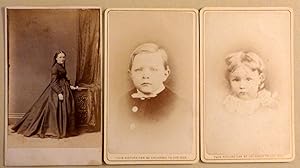 Carte de Visite - photograph - TWO PORTRAITS OF CHILDREN and FULL LENGTH PORTRAIT OF A LADY circa...