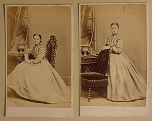 Carte de Visite - TWO PHOTOGRAPH PORTRAITS OF LIVERPOOL GIRL circa 1865