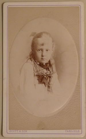 Carte de Visite -PHOTOGRAPH PORTRAIT OF A SMALL GIRL (Edith Woodville Sewell)