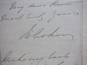 1828 JOHN WATSON CROKER HANDWRITTEN SIGNED LETTER