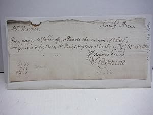1710: SIR WILLIAM DAWES TWO SIGNED LETTERS