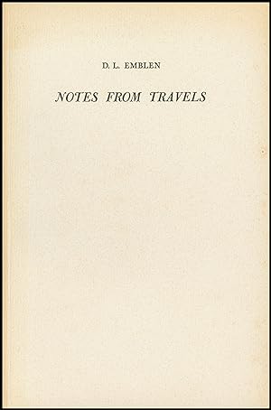 Seller image for Notes from Travels for sale by Diatrope Books