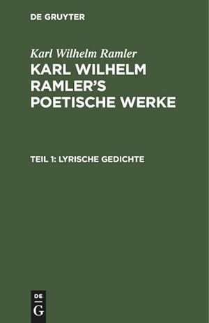 Bild des Verkufers fr Lyrische Gedichte zum Verkauf von AHA-BUCH GmbH