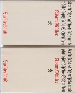 ( 2 BÄNDE ) Kritische, ästhetische und philosophische Schriften. Kritische Ausgabe, hrsg. v. Walt...