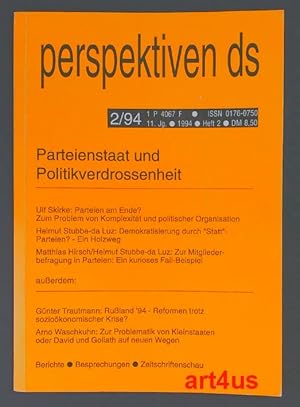 Immagine del venditore per Parteienstaat und Politikverdrossenheit perspektiven ds : Heft 2 ; 11. Jahrgang venduto da art4us - Antiquariat