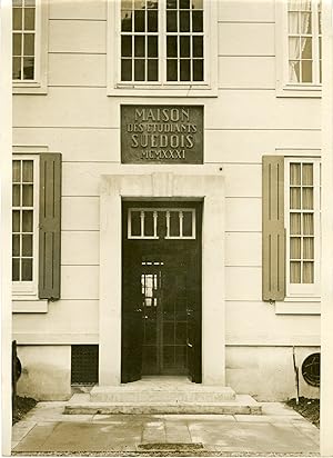 "PAVILLON SUÉDOIS Cité Universitaire 1931" Photo de presse originale G. DEVRED Agence ROL Paris (...