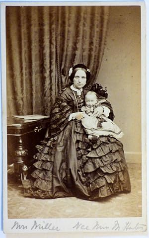 Carte de Visite - PHOTOGRAPH PORTRAIT OF A SEATED LADY HOLDING A BABY