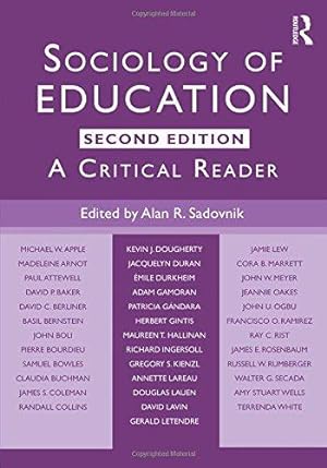 Seller image for Sociology of Education: A Critical Reader for sale by WeBuyBooks