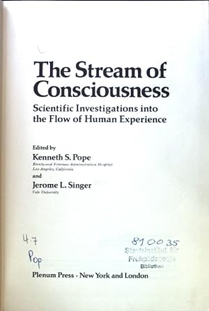 Imagen del vendedor de The Stream of Consciousness. Scientific Investigations into the Flow of Human Experience; Emotions, Personality and Psychotherapy; a la venta por books4less (Versandantiquariat Petra Gros GmbH & Co. KG)