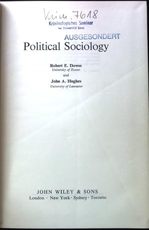 Seller image for Political Sociology; for sale by books4less (Versandantiquariat Petra Gros GmbH & Co. KG)