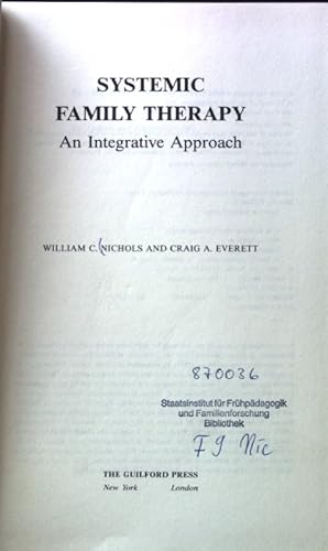 Imagen del vendedor de Systemic Family Therapy. An Integrative Approach; The Guilford Family Therapy Series; a la venta por books4less (Versandantiquariat Petra Gros GmbH & Co. KG)