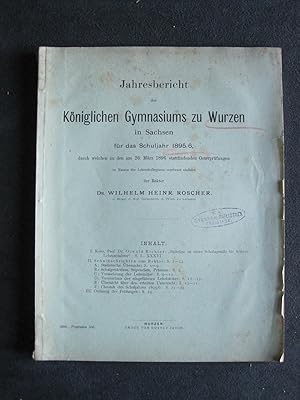 Seller image for Jahresbericht fr das Schuljahr 1895/96. for sale by Antiquariat Schleifer