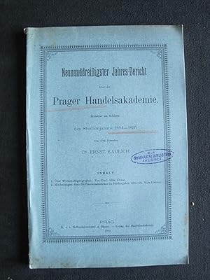 39. Jahresbericht der Prager Handelsakademie über das Schuljahr 1894 - 95.