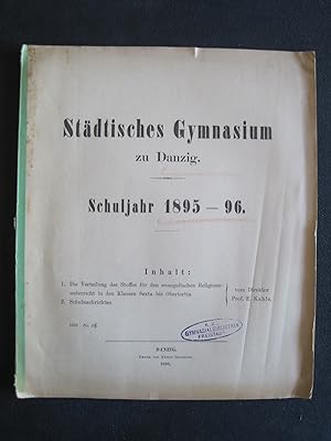 Jahresbericht des Gymnasiums in Danzig für das Schuljahr 1895/96.