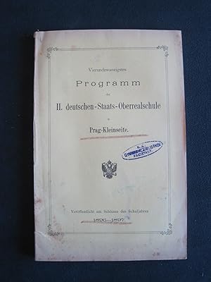 24. Programm der II. deutschen Staats- Oberrealschule Prag - Kleinseite für das Schuljahr 1896/97.