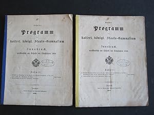 9. und 10. Programm des k. k. Staats-Gymnasiums in Innsbruck für das Schuljahr 1857/58 und 1858/5...