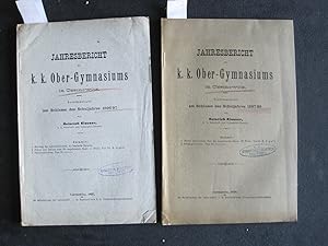 Seller image for Platon und Leibnitz ber die angeborenen Ideen. Verffentlicht in Form zweier Beitrge in zwei aufeinanderfolgenden Jahresberichten des k. k. Obergymnasiums in Czernowitz fr die Schuljahre 1896/97 und 1897/98. for sale by Antiquariat Schleifer