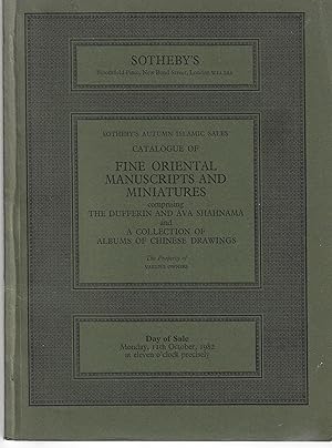 Sotheby's Catalogue. 11 October 1982.Catalogue of Fine Oriental Manuscripts and Miniatures, The D...