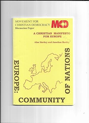 Seller image for Movement for Christian Democracy. Discussion Paper : Europe, Community of Nations. for sale by Gwyn Tudur Davies