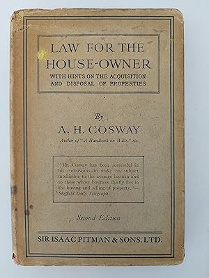 Image du vendeur pour Law for the House-Owner mis en vente par Berkshire Rare Books