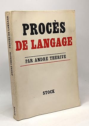 Seller image for Procs de langage for sale by crealivres