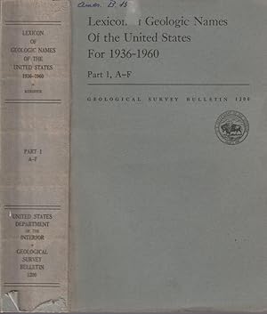 Seller image for Lexicon of Geologic Names of the United States for 1936-1960 parte I A-F for sale by Biblioteca di Babele