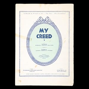 Bild des Verkufers fr [SHEET MUSIC] My creed. zum Verkauf von Douglas Stewart Fine Books