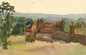 Seller image for Early 20th Century Watercolour - Rooftops for sale by Sulis Fine Art