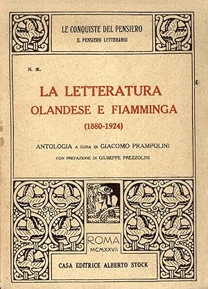 Seller image for La letteratura olandese e fiamminga (1880-1924) for sale by TORRE DI BABELE