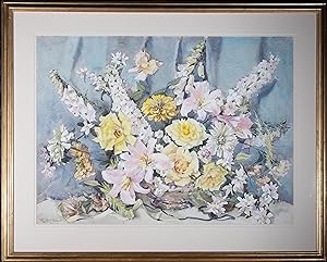 Phyllis I. Hibbert (b.1903) - Early 20th Century Watercolour, Mixed Flowers