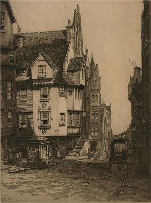Reginald Green RWA (1884-1971) - Etching, John Knox's House, Edinburgh I