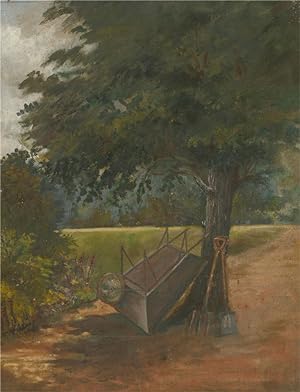 Seller image for Marion Lewin (1922-1979) - 1963 Oil, At the Bottom of the Garden for sale by Sulis Fine Art