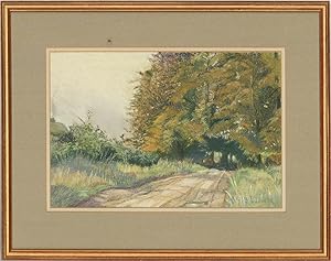 J. Goodland - 20th Century Pastel, A Rural Path