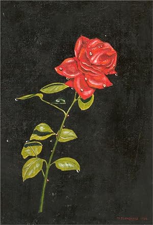 M. Blanchard - 1990 Oil, Red Rose