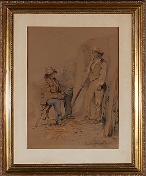 Manner of Erskine Nicol (1825â"1904) - 1854 Watercolour, A Moment's Rest