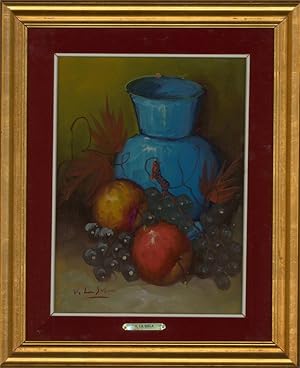V. La Sala - 20th Century Acrylic, Blue Vase