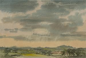 Bild des Verkufers fr Peter Richmond - 1977 Watercolour, Rainfall zum Verkauf von Sulis Fine Art