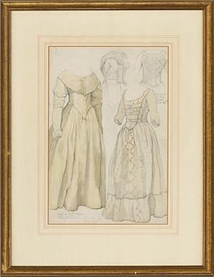 Mid 20th Century Watercolour - Dress Studies