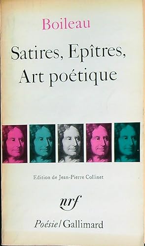 Bild des Verkufers fr Satires, Epitres, Art poetique zum Verkauf von Librodifaccia