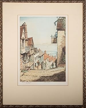 Mid 20th Century Etching - Clovelly, Devon