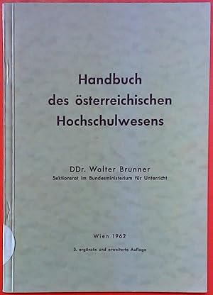 Bild des Verkufers fr Handbuch des sterreichischen Hochschulwesens. zum Verkauf von biblion2