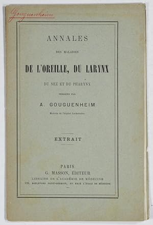 Immagine del venditore per Rhino-tubo-pharyngoscopie antrieure a clairage lectrique postrieure (nouvelle mthode d'examen des fosses nasales postreures). venduto da Antiq. F.-D. Shn - Medicusbooks.Com